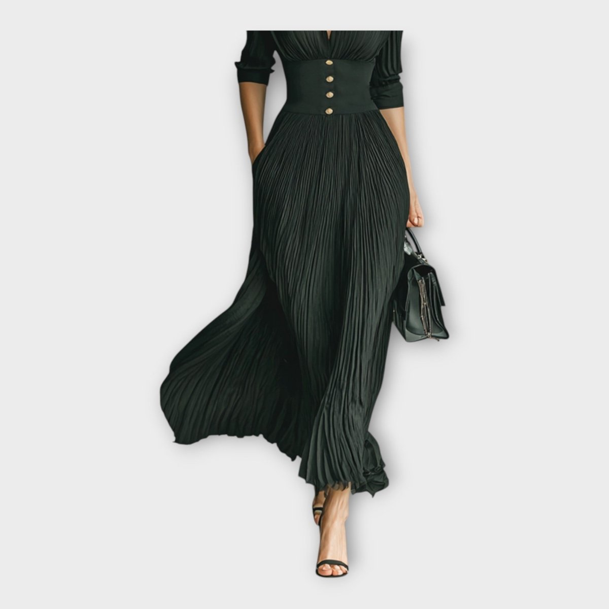 LORENA | Rochie lungă plisată - Liora București