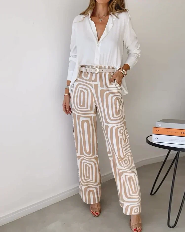 BROOKE | Set with relaxed-fit blouse and pants