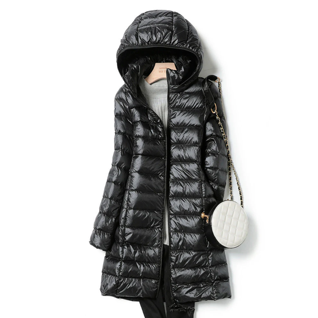 KATIE | Long puff jacket with longline silhouette