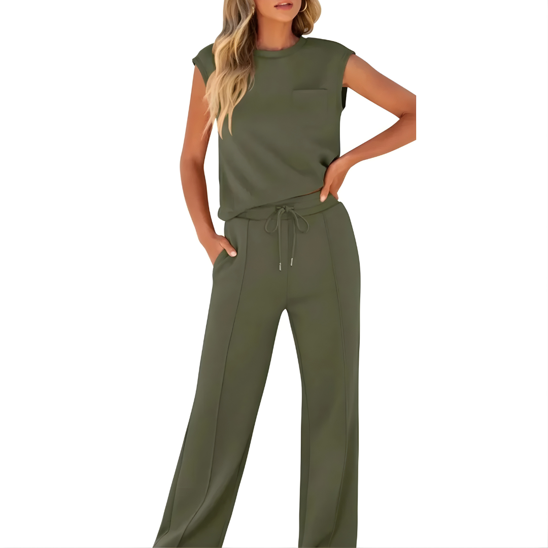 TAYLOR | Set with wide-leg pants