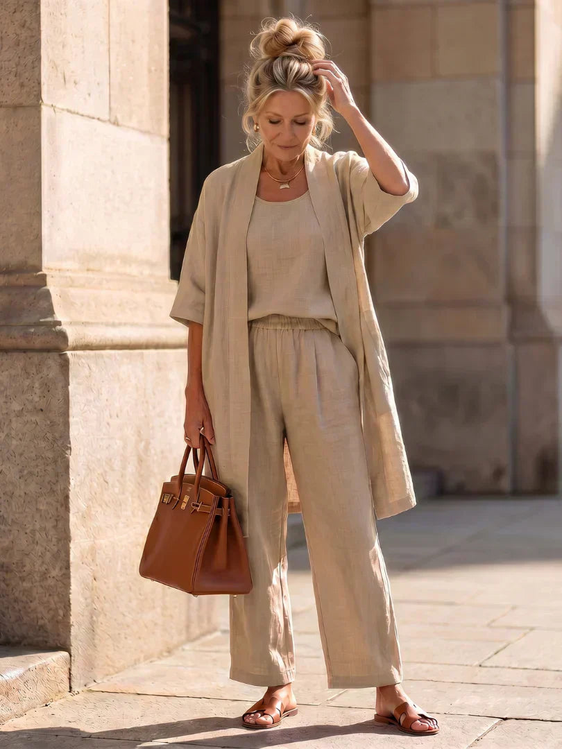 ISLA | Set with relaxed wide-leg pants