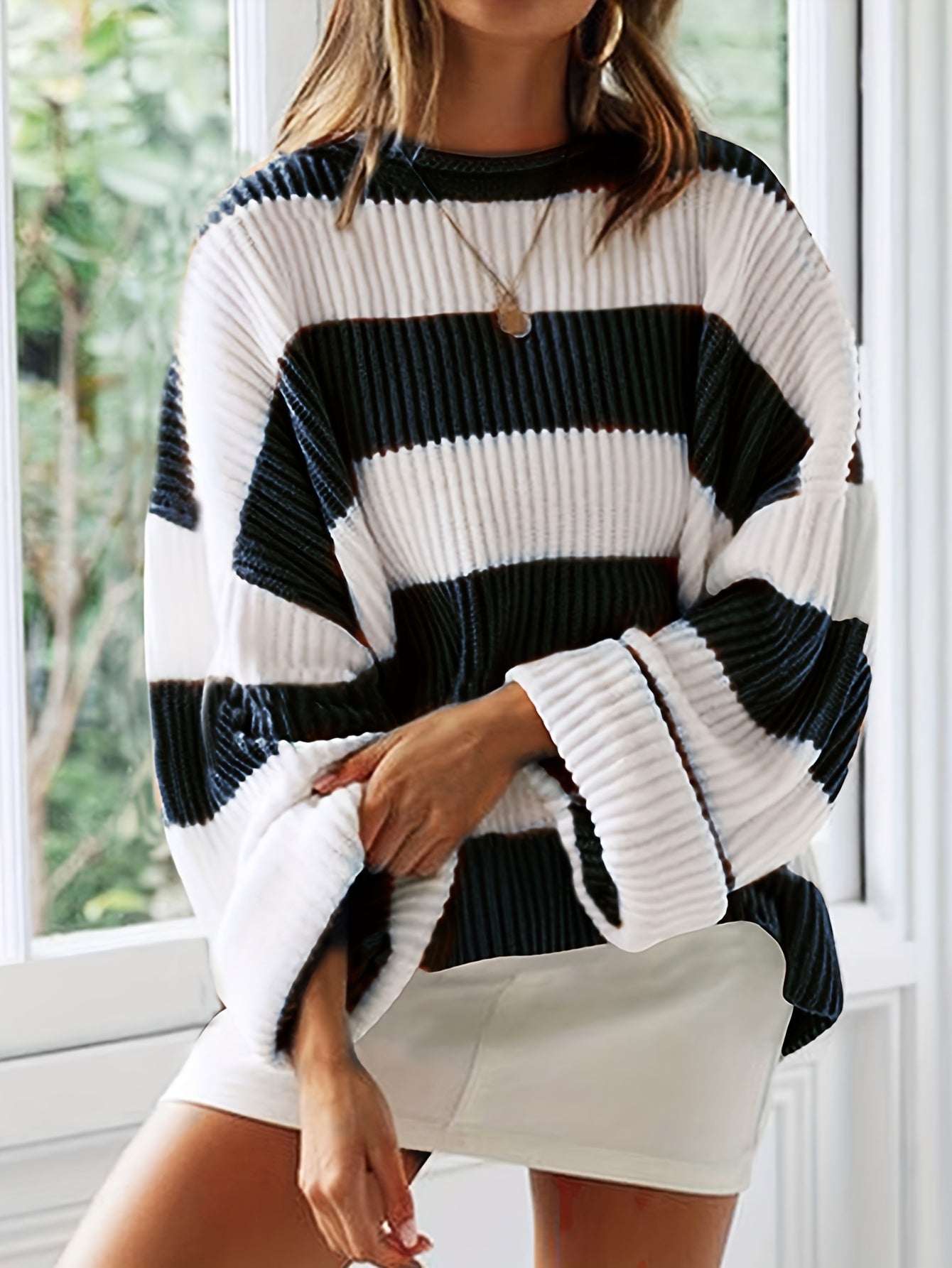 LARA | Jumper with stripe detail