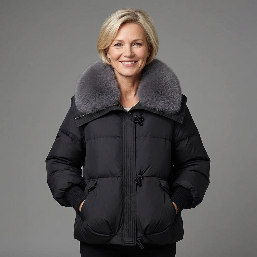 HARPER | Down jacket with fur collar