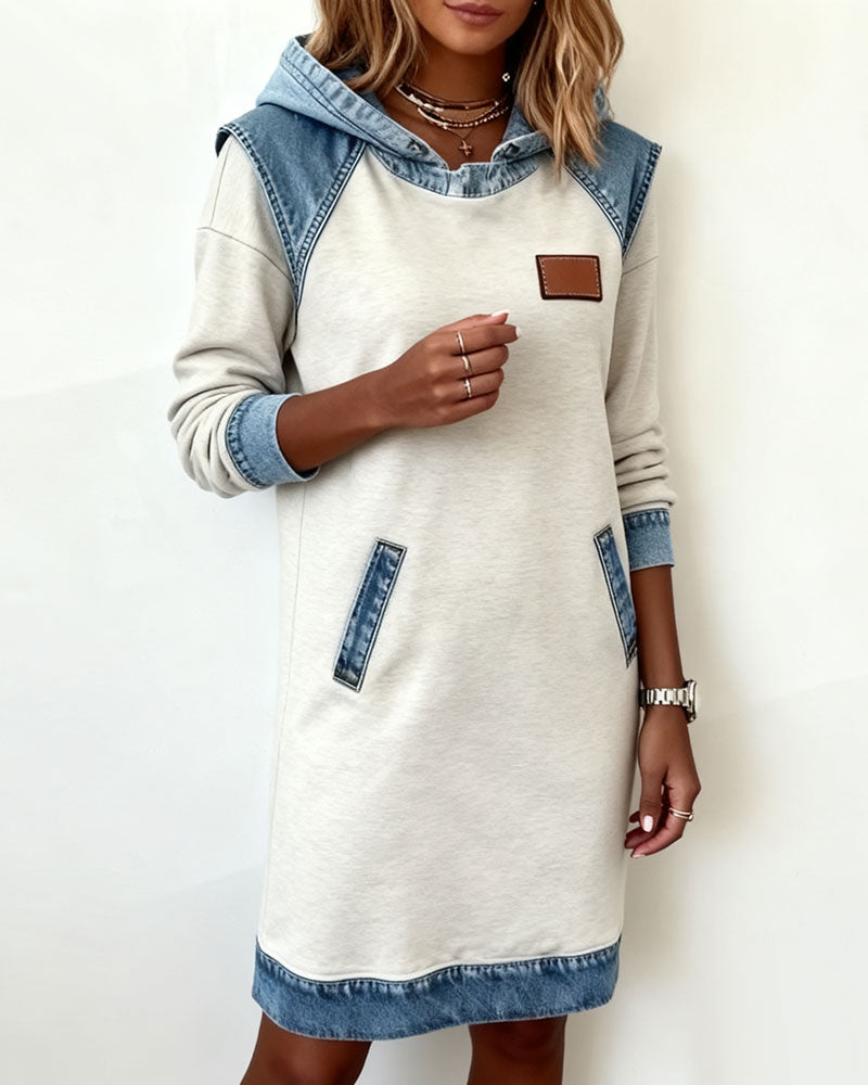 STELLA | Hoodie dress with contrast details