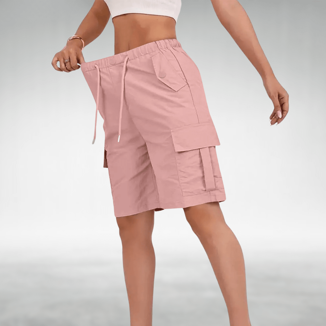 LEANNA | Cargo shorts with elastic waist - Liora Melbourne