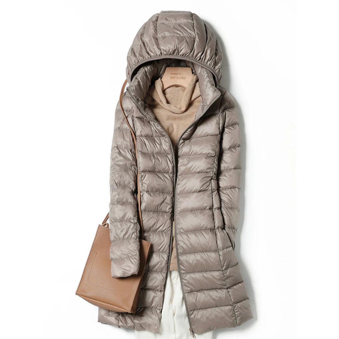 KATIE | Long puff jacket with longline silhouette