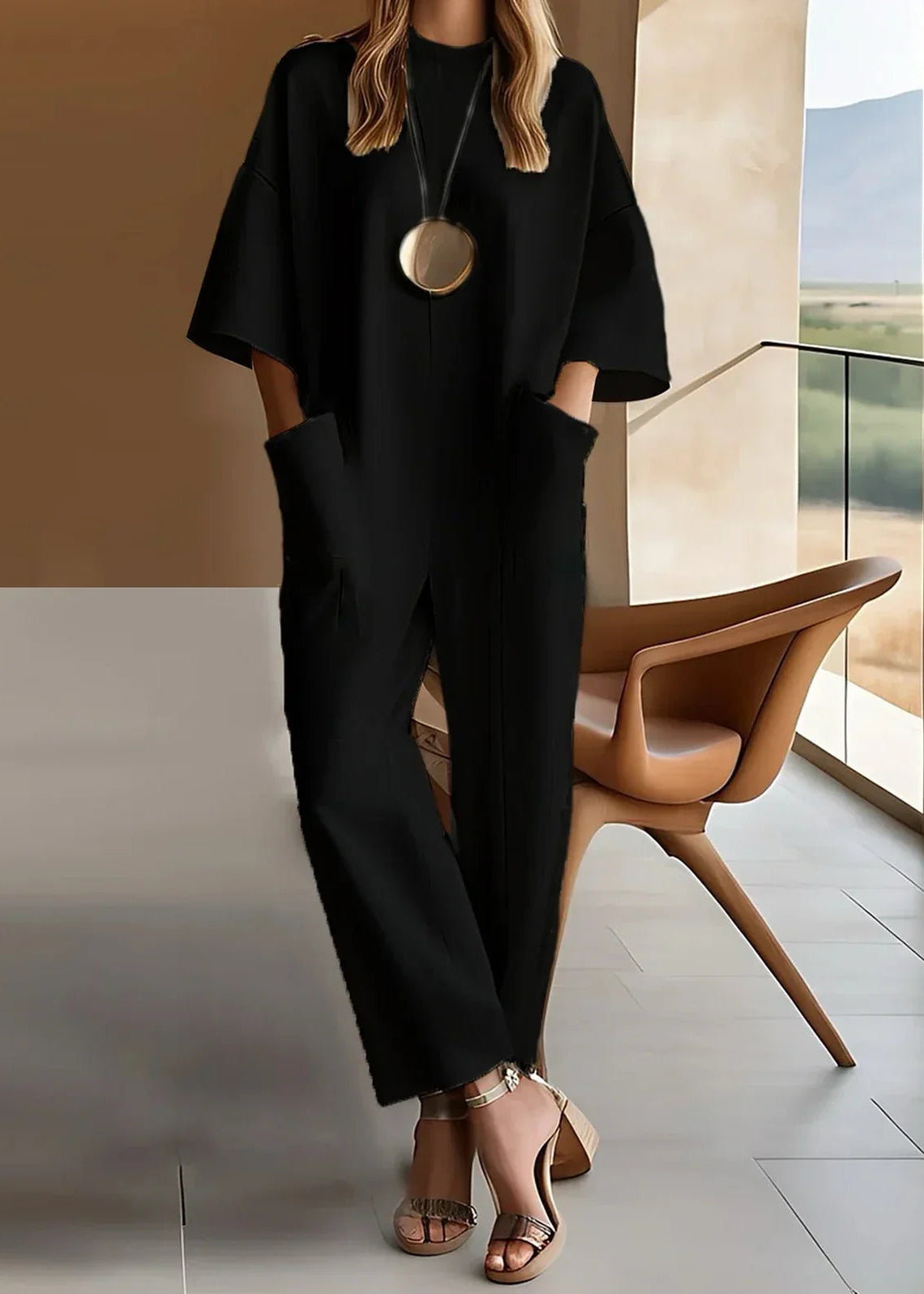 EMMY | Jumpsuit with straight-leg trousers