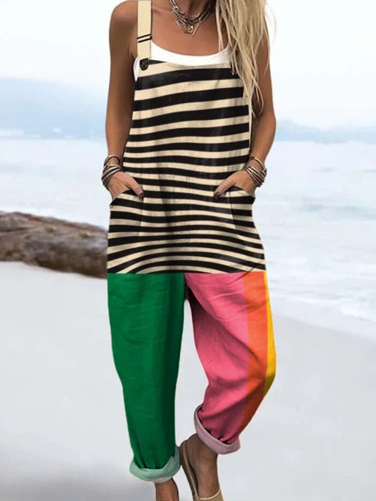 FRANKIE | Jumpsuit with zebra print bodice