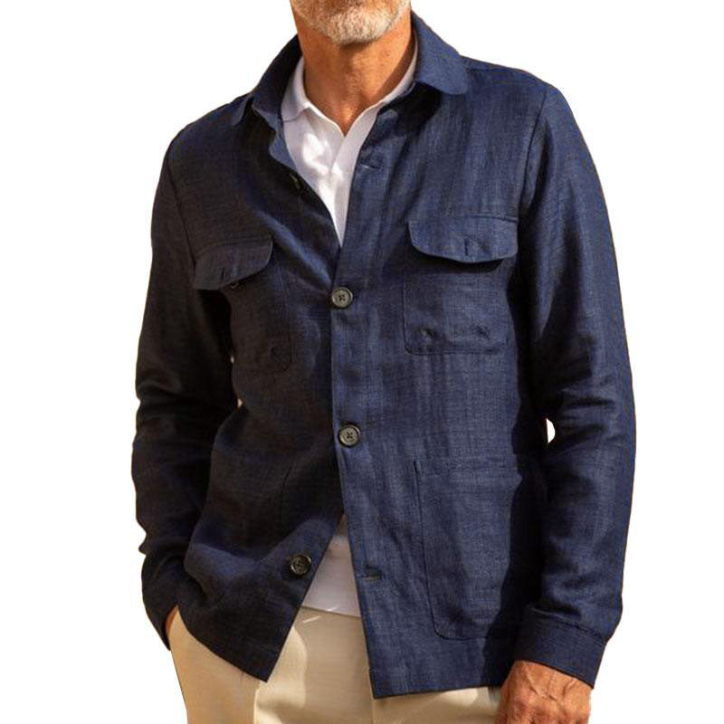 SOREN | Linen jacket with lapel collar