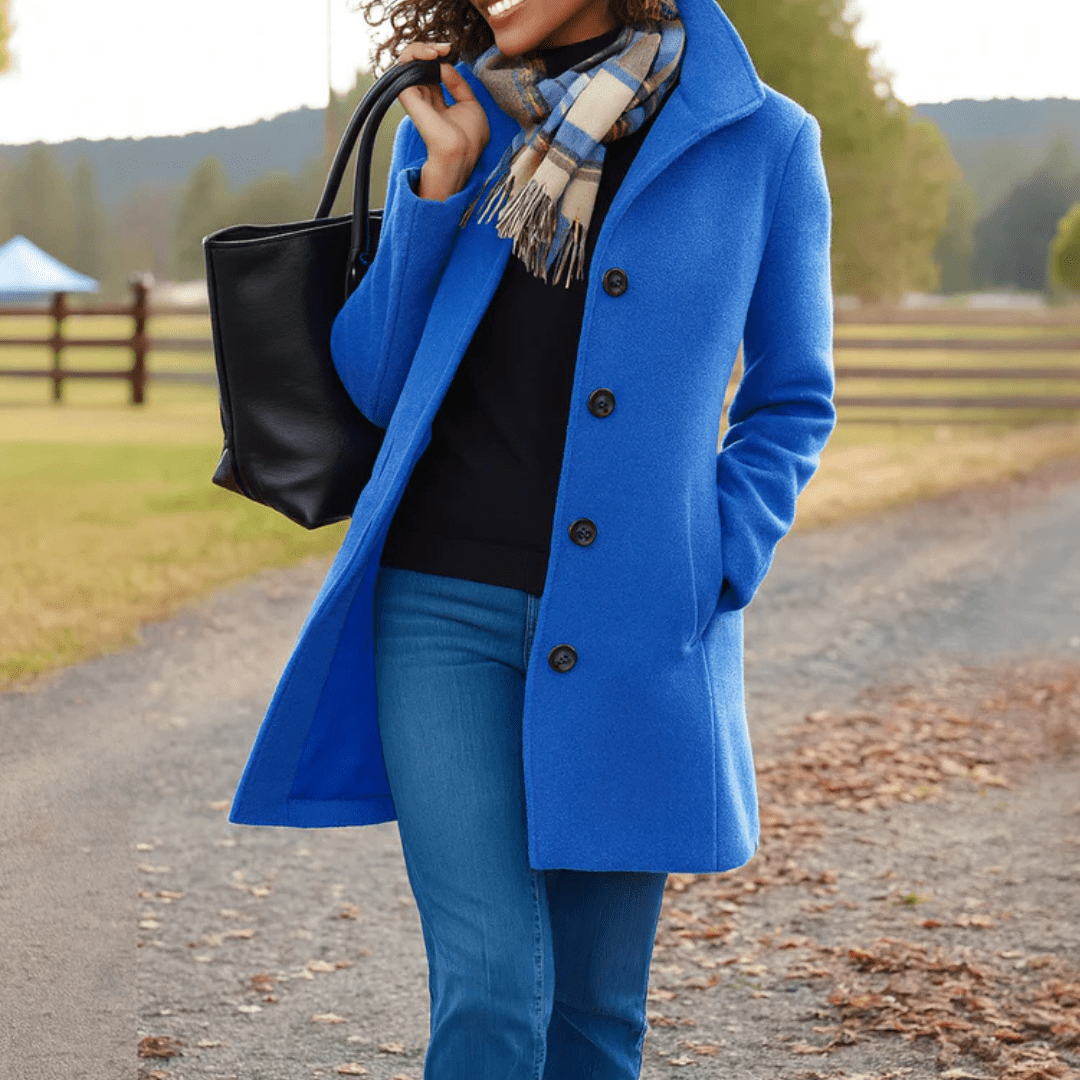 PARIS | Long coat with button front - Liora Melbourne