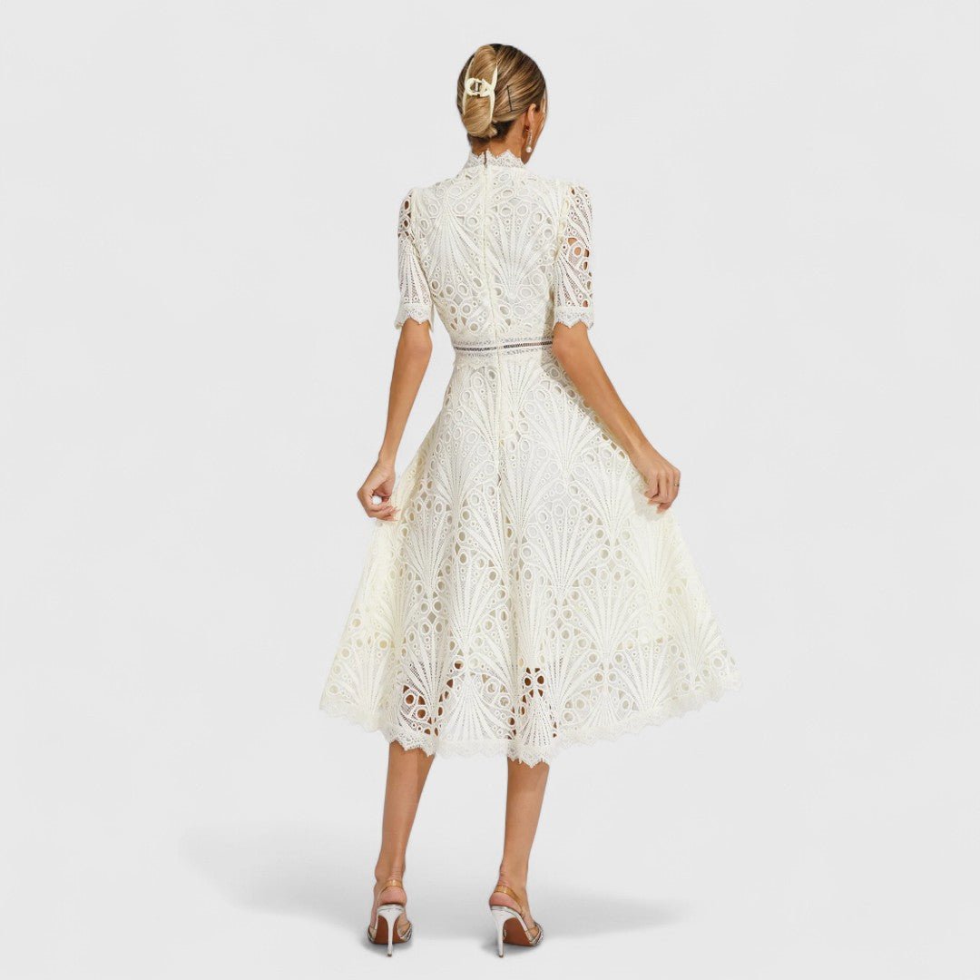 LYDIA | Rochie midi cu dantelă - Liora București