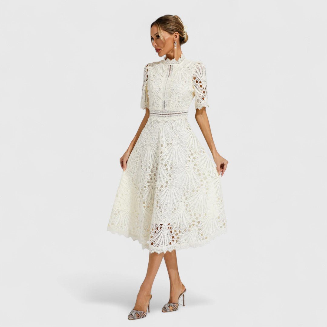 LYDIA | Rochie midi cu dantelă - Liora București