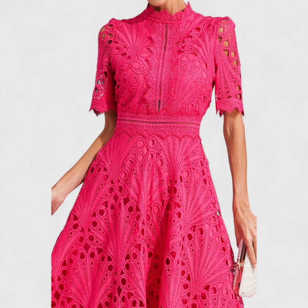 LYDIA | Rochie midi cu dantelă - Liora București