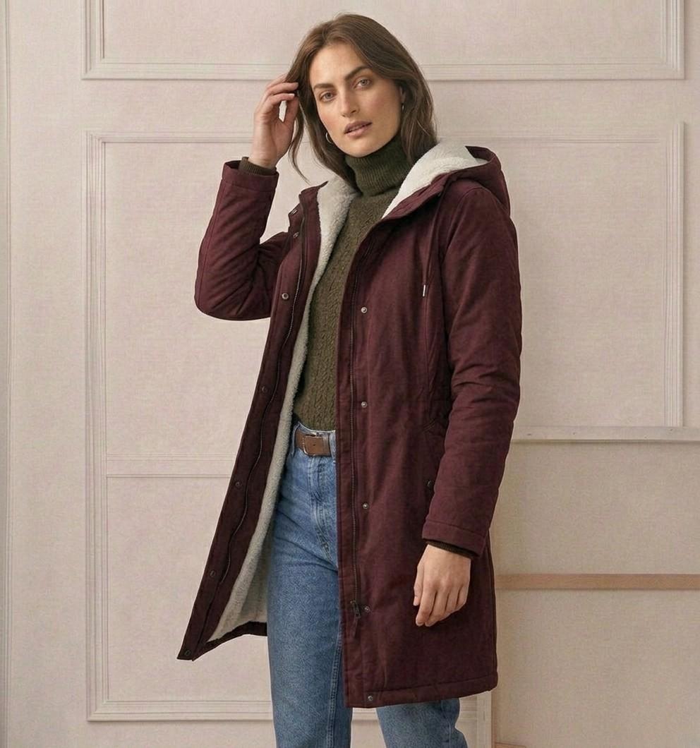 AMÉLIE | Long parka with fleece lining