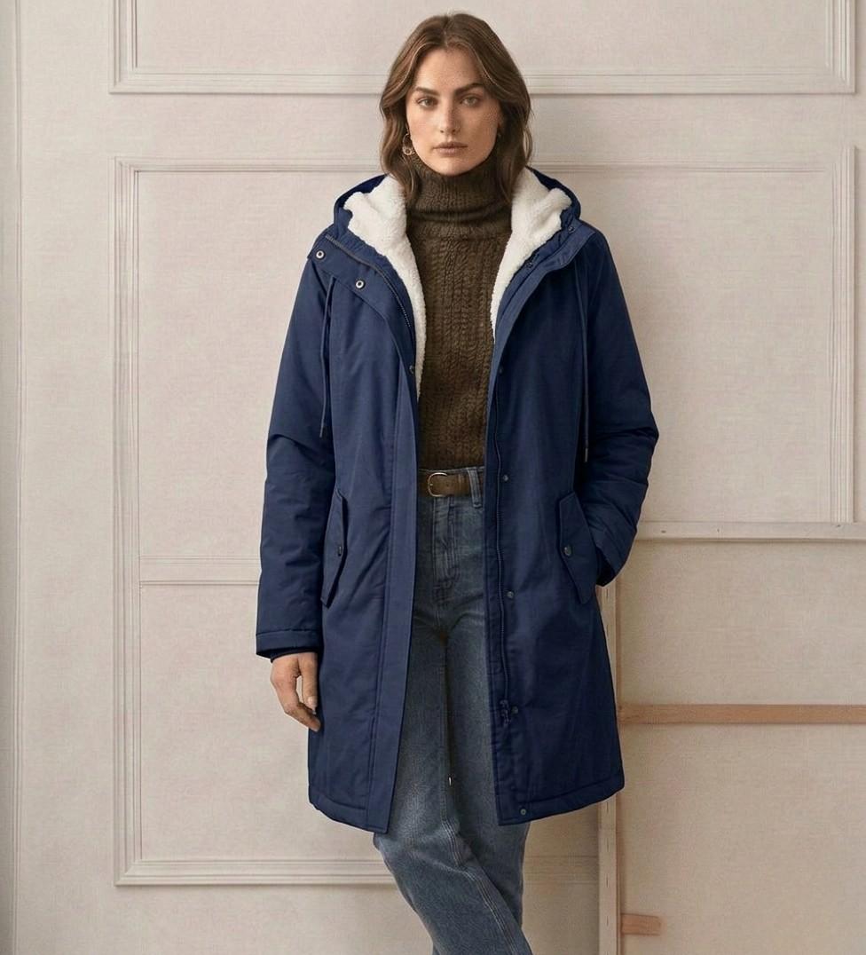 AMÉLIE | Long parka with fleece lining