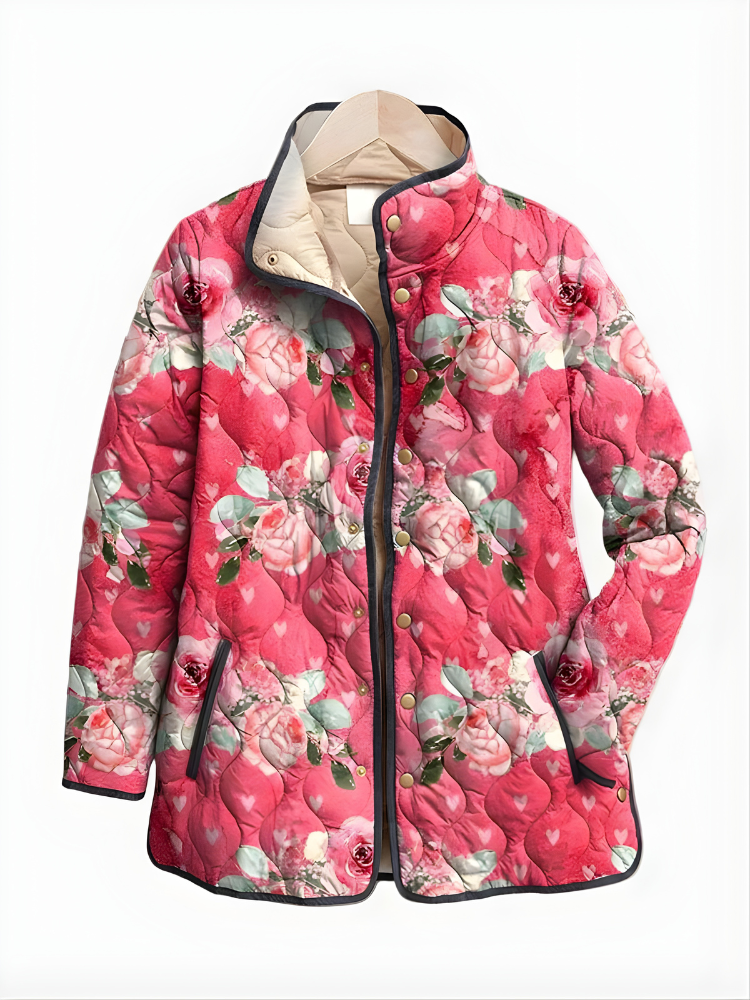 ASTRID | Quilted jacket with floral print