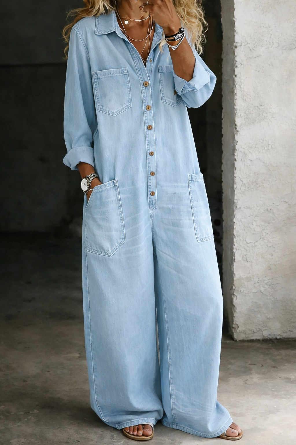 LENA | Jumpsuit with patch pockets