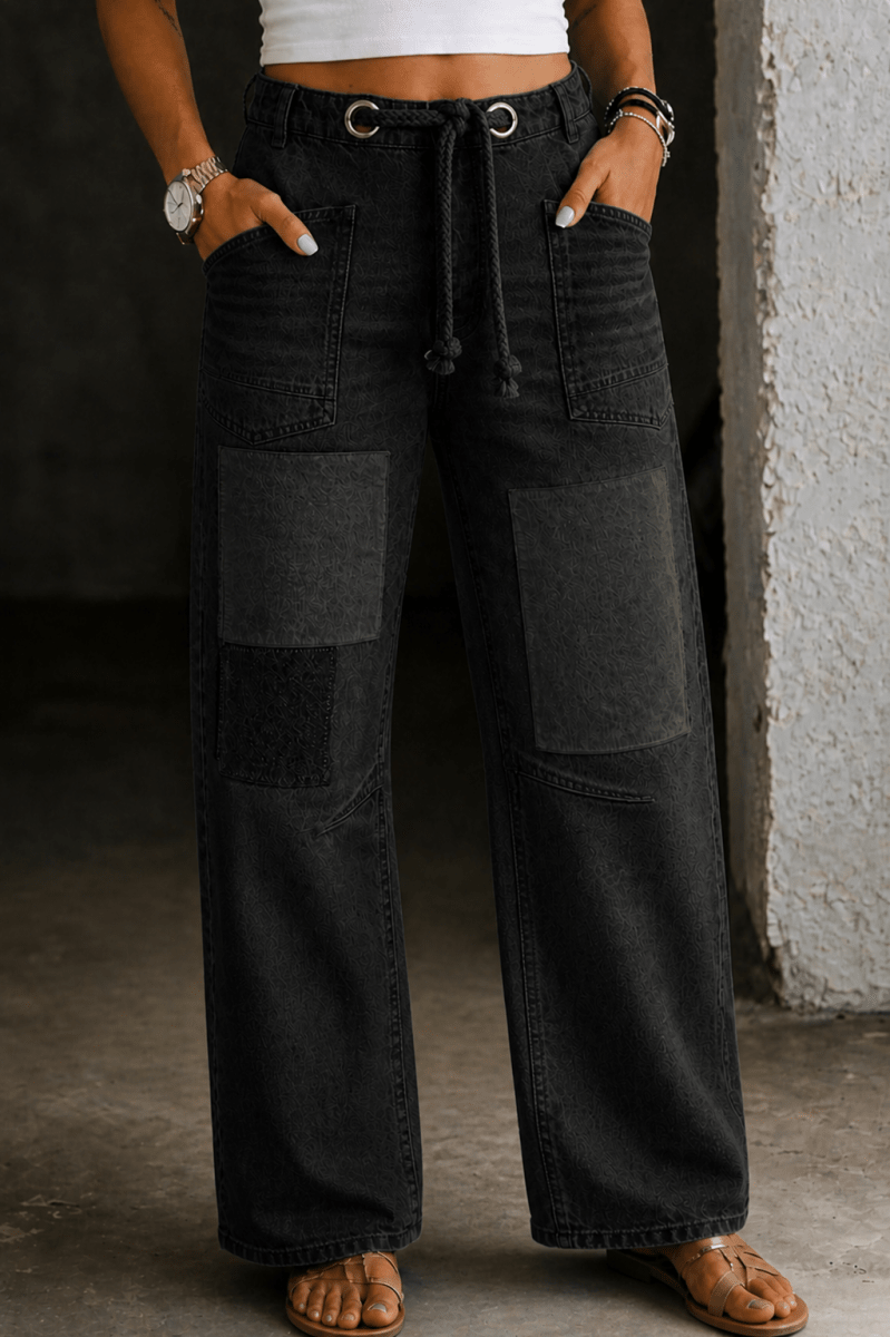 YARETZI | Jeans with patchwork detail - Liora Melbourne
