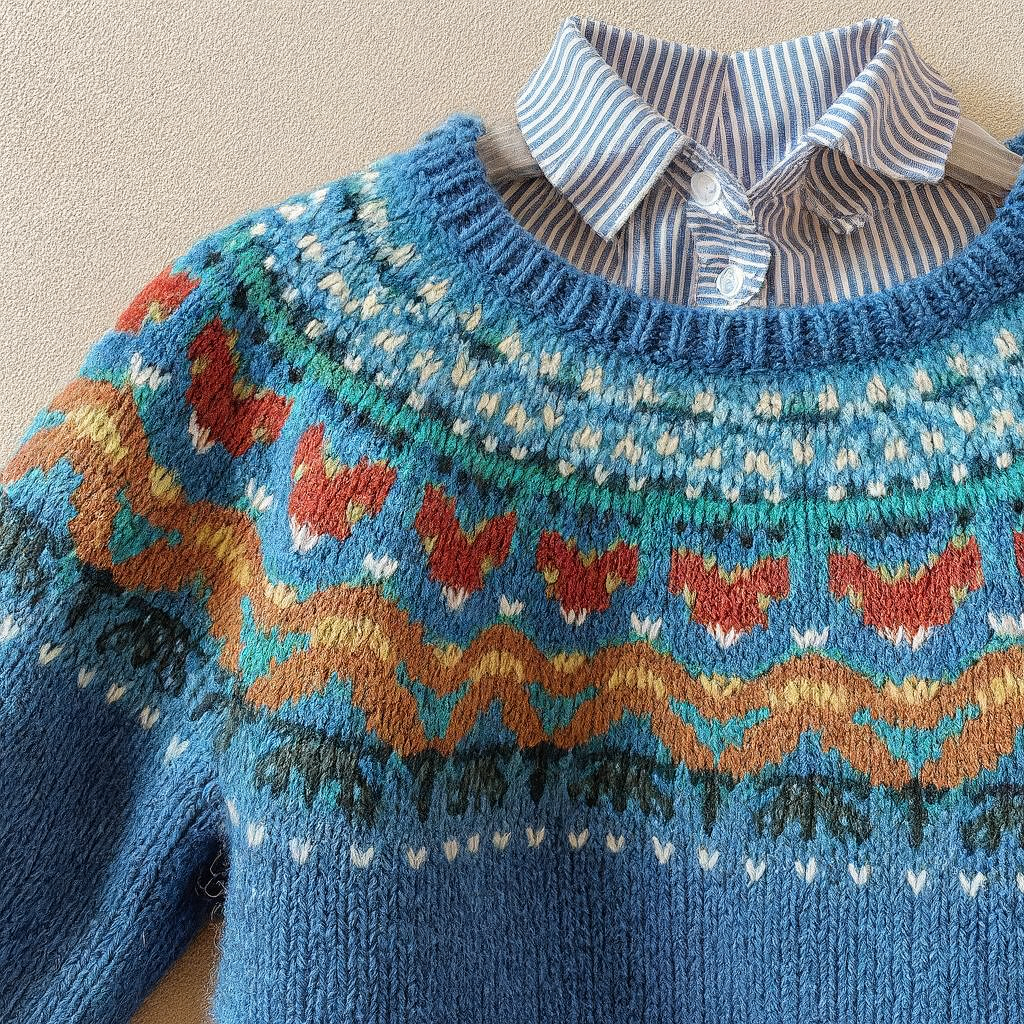 MORGAN | Knit jumper with Nordic pattern