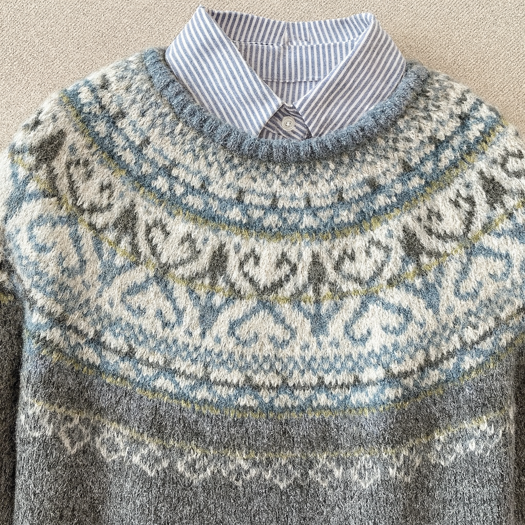 GRACE | Knit jumper with Nordic pattern