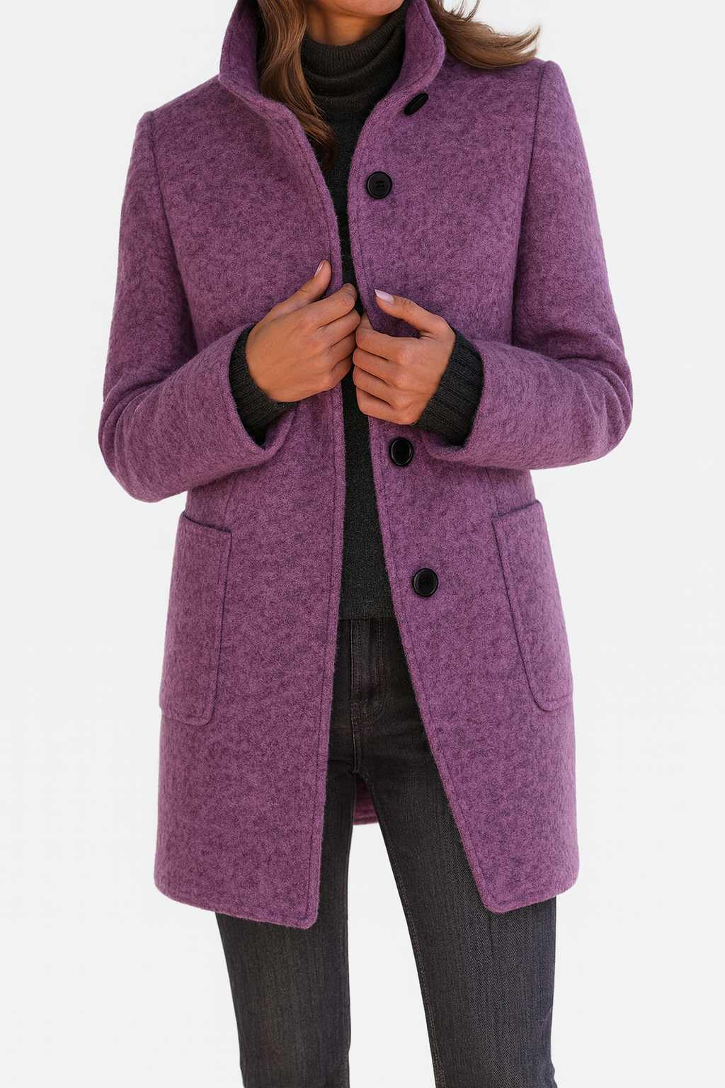 HARPER | Women's coat with high collar