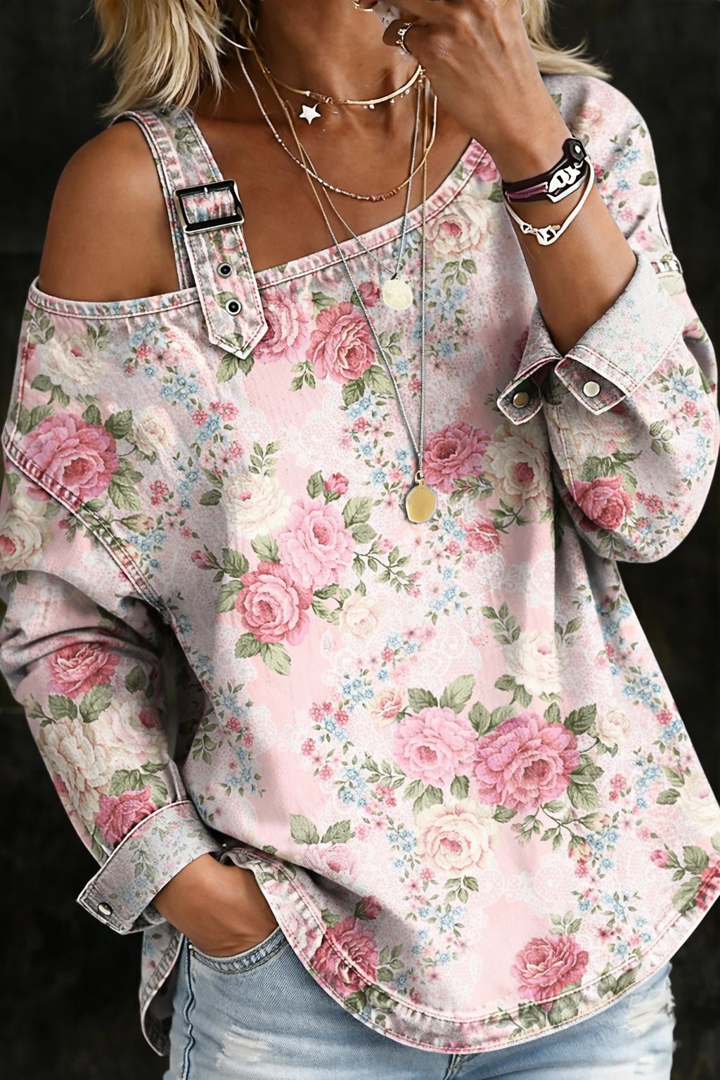 BROOKLYN | Midi dress with floral collar