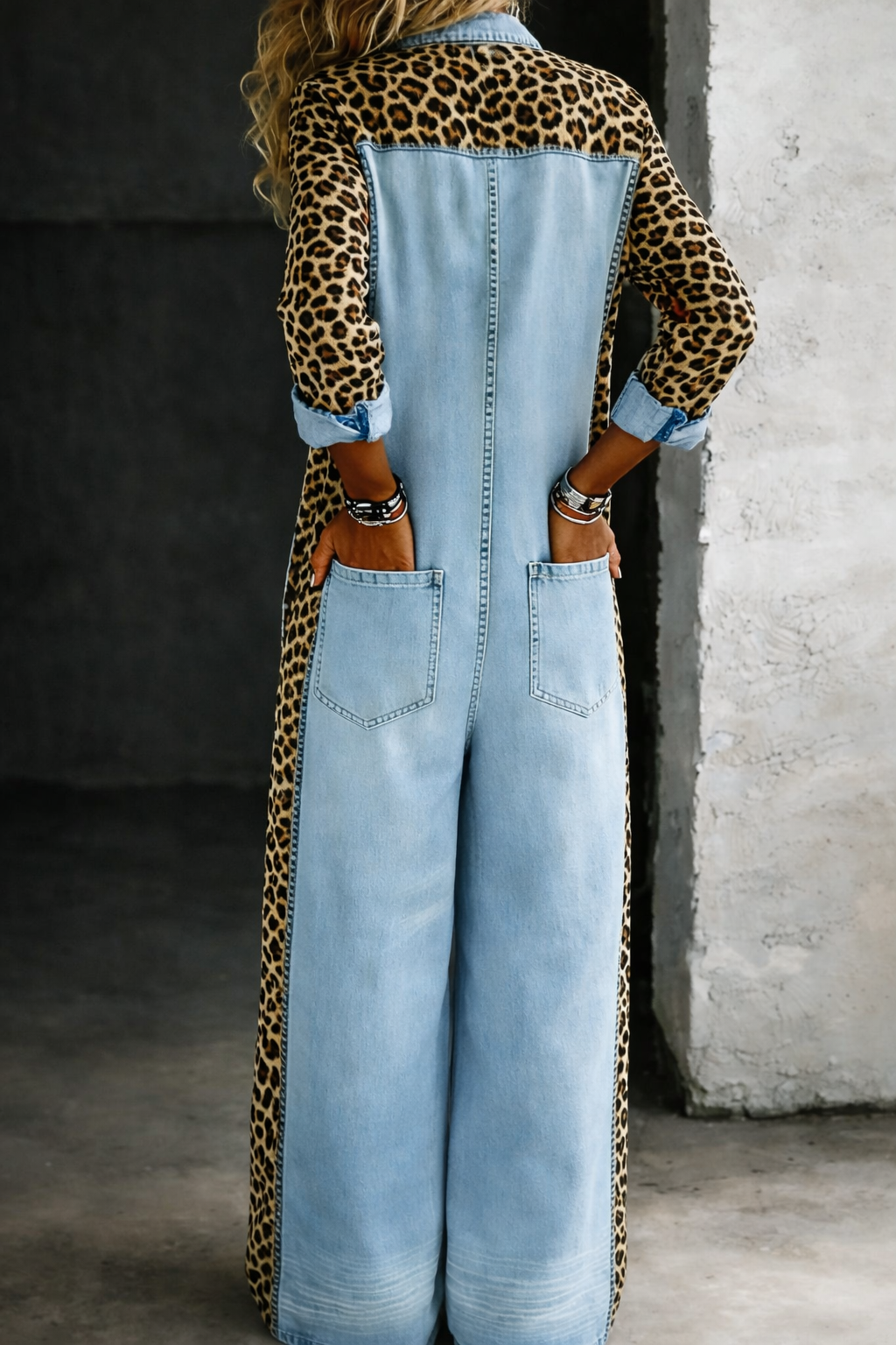 AMANDA | Jumpsuit with denim-look finish