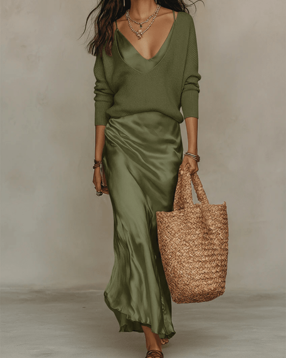 NELENA | Set rochie midi cu pulover - Liora București