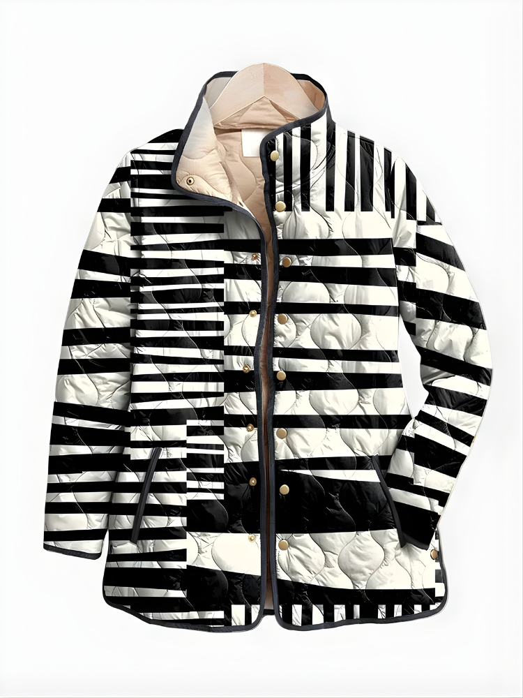 ELODIE | Padded jacket with abstract print