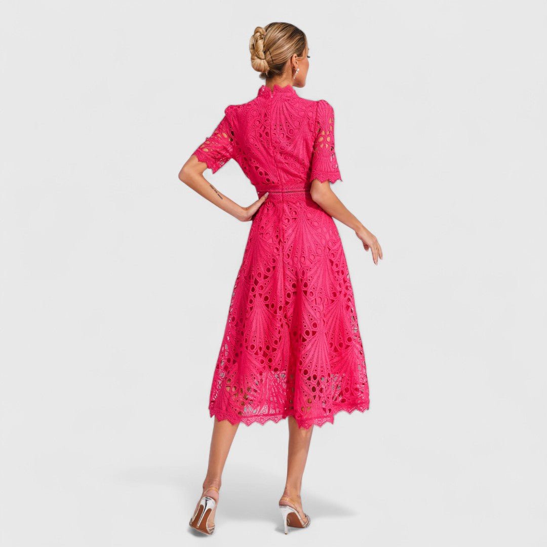 LYDIA | Rochie midi cu dantelă - Liora București
