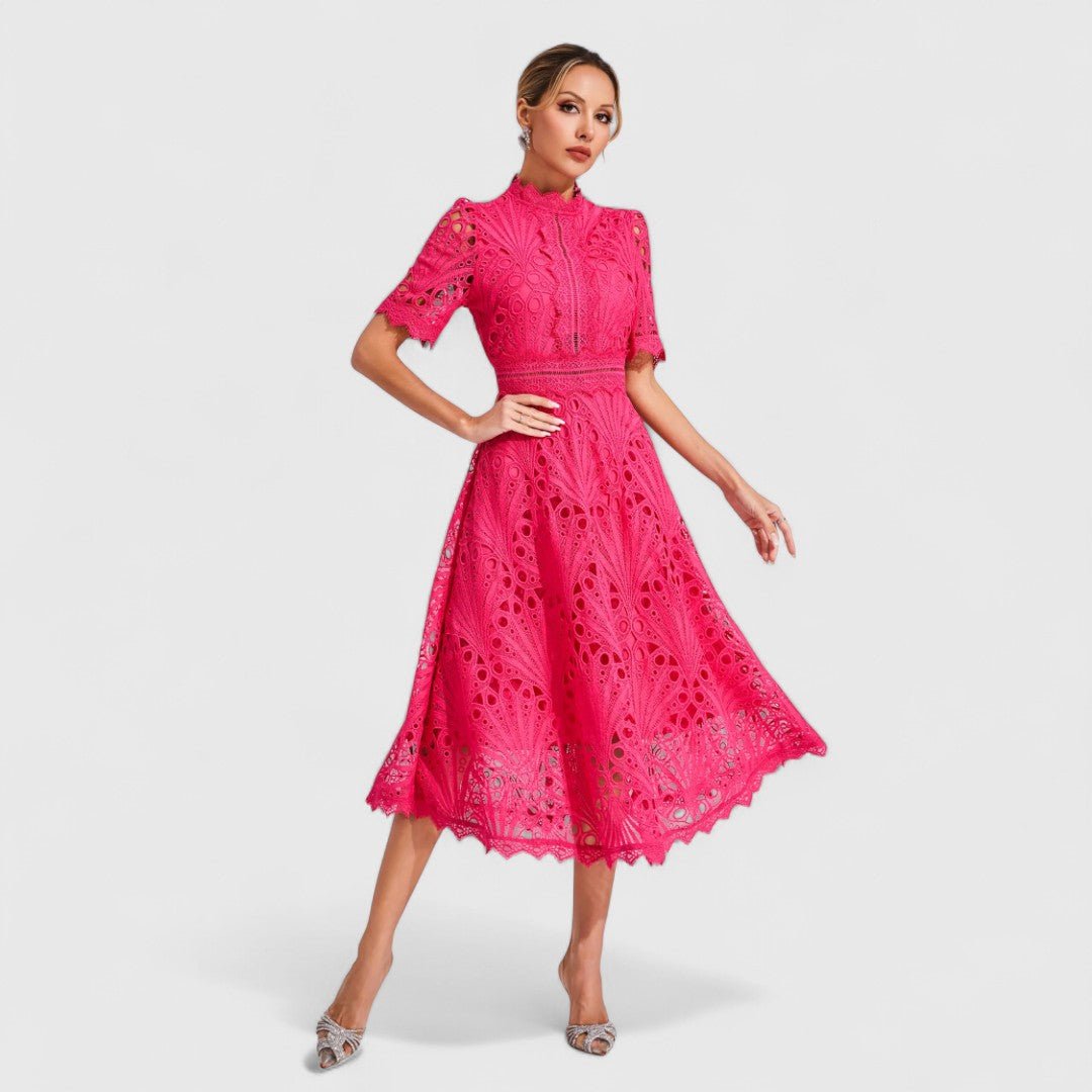 LYDIA | Rochie midi cu dantelă - Liora București