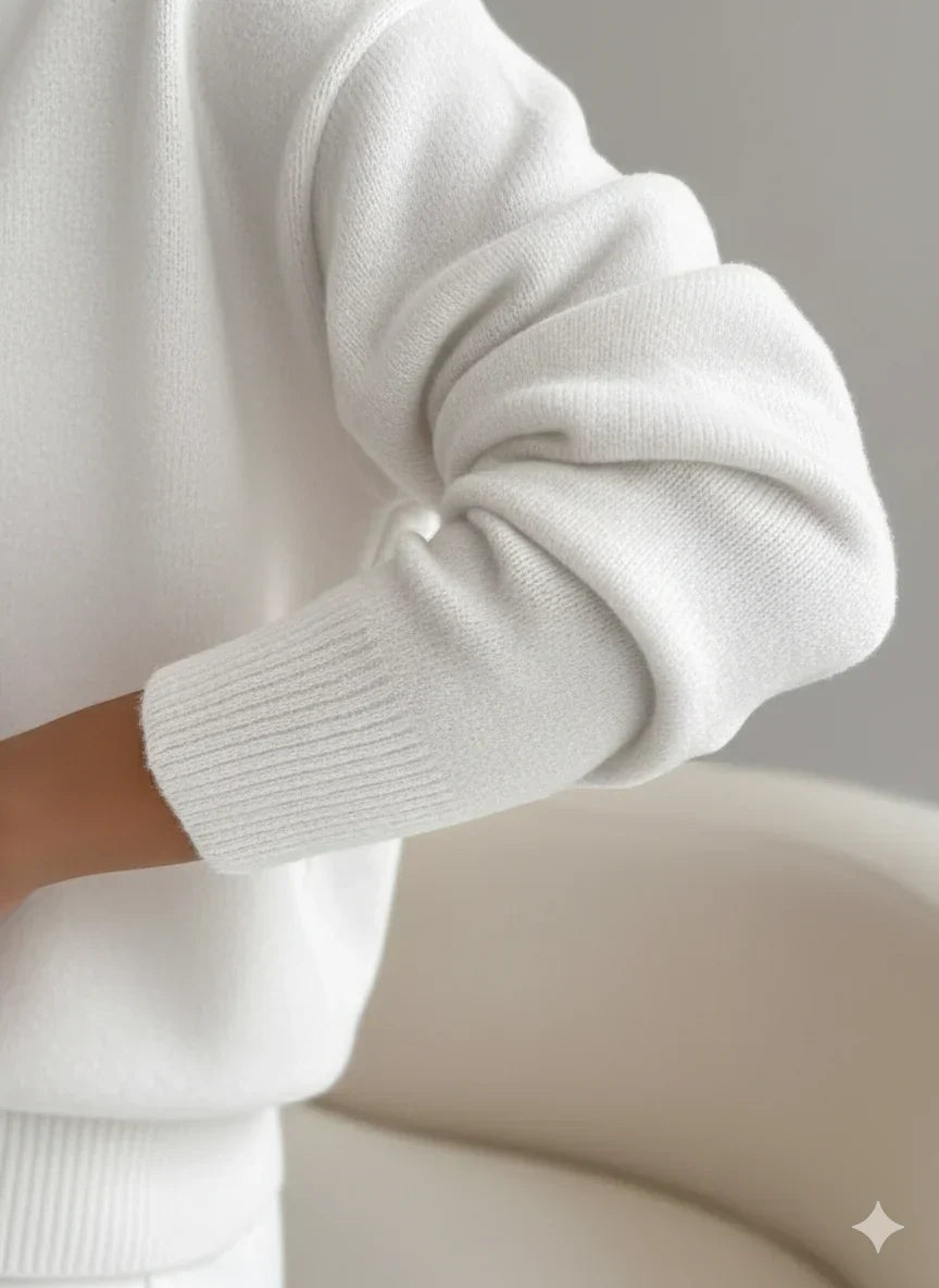 ELEANOR | Polo neck jumper with ribbed cuffs