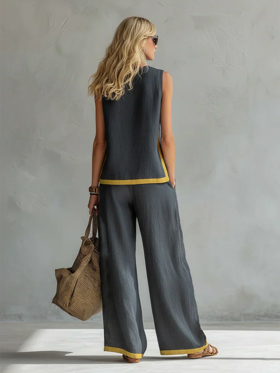 LEILA | Set with wide-leg pants