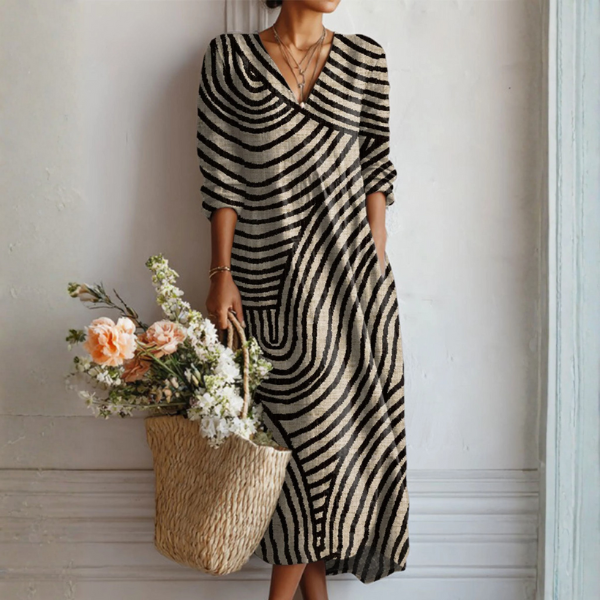 GRACE | Midi dress with abstract print