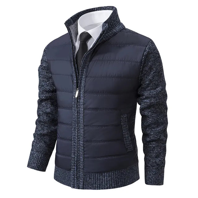 BEAU | Gilet with quilted body and knit sleeves