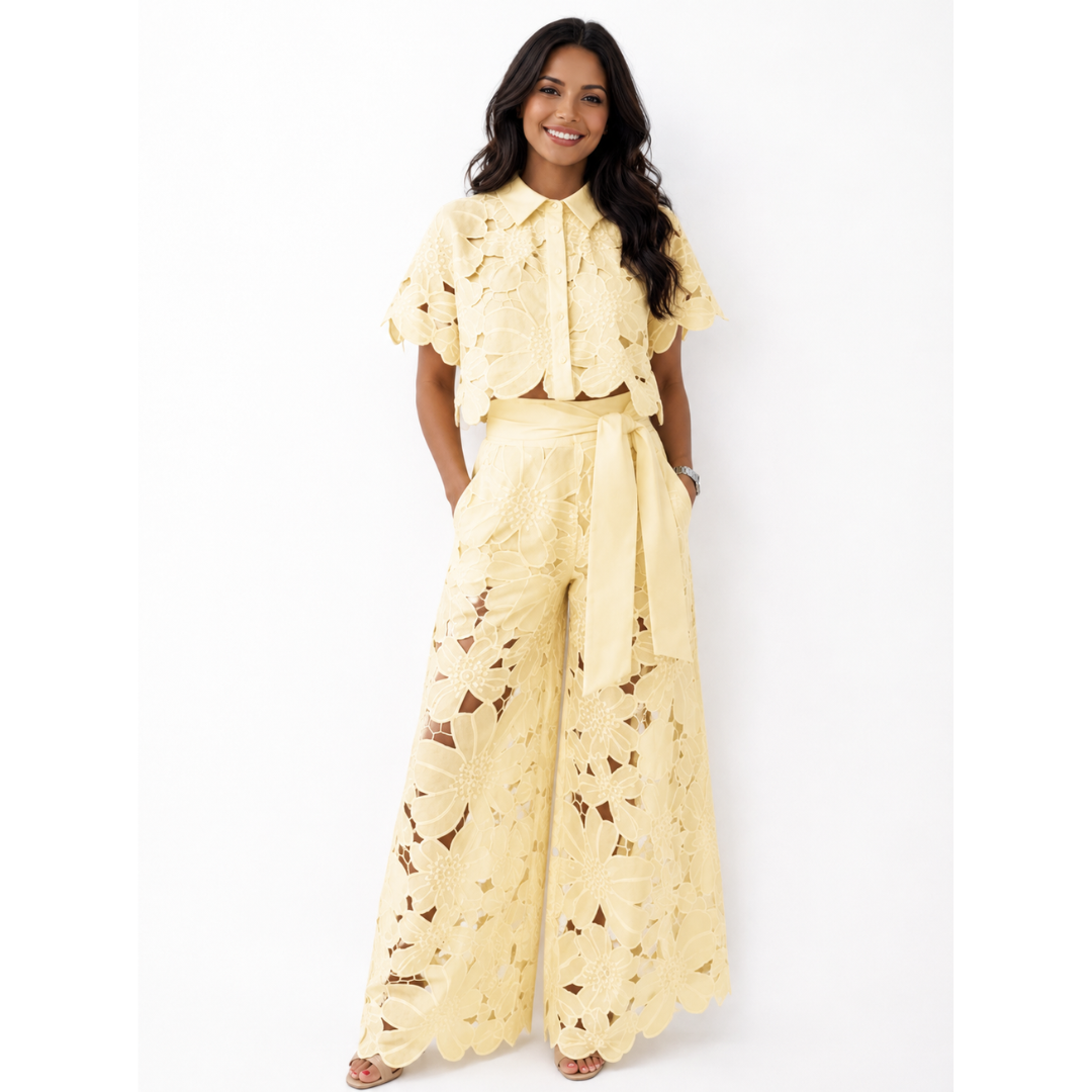 DIVINA | Set with wide-leg trousers