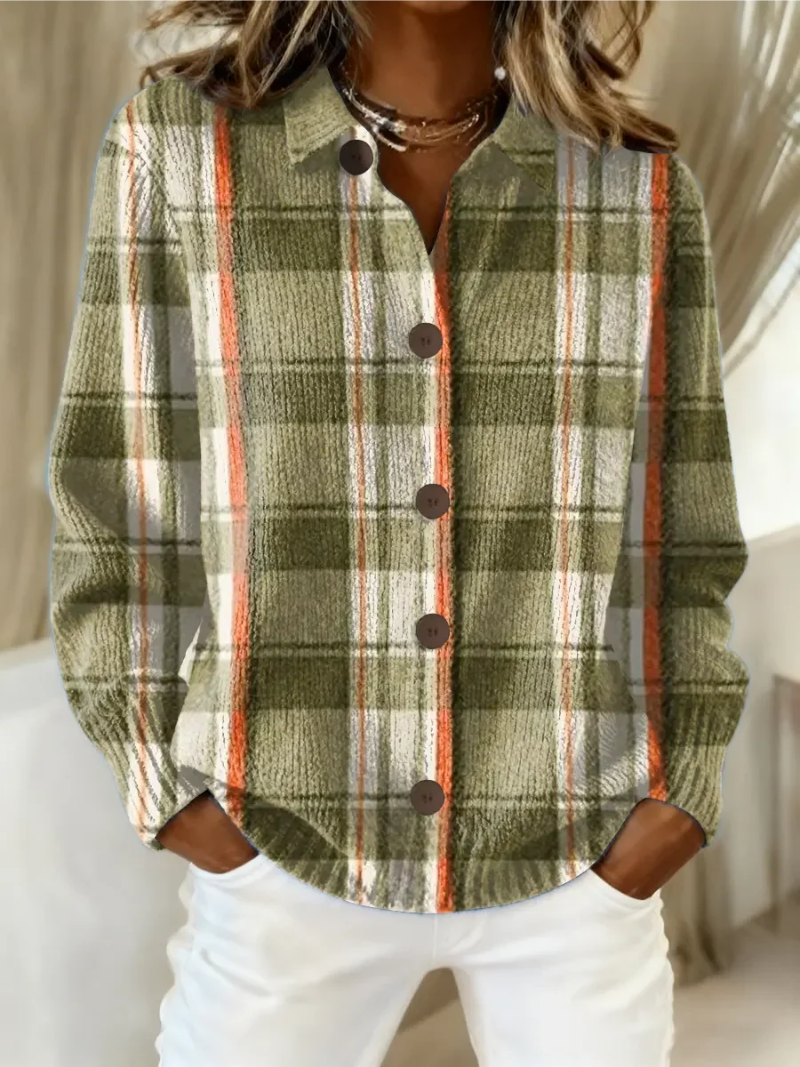 HAZEL | Cardigan with plaid pattern