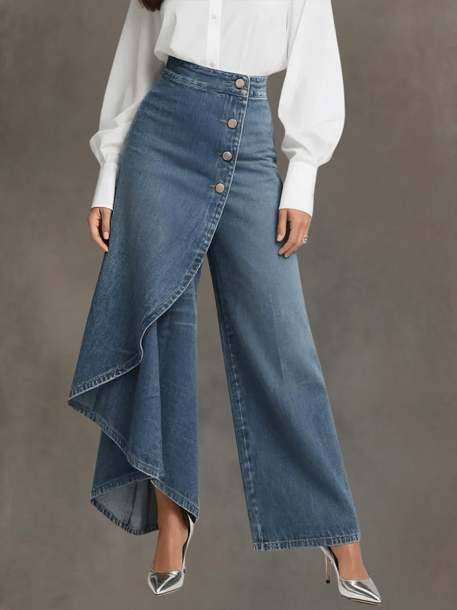 REYA | Wide-leg jeans with high waist - Liora Melbourne