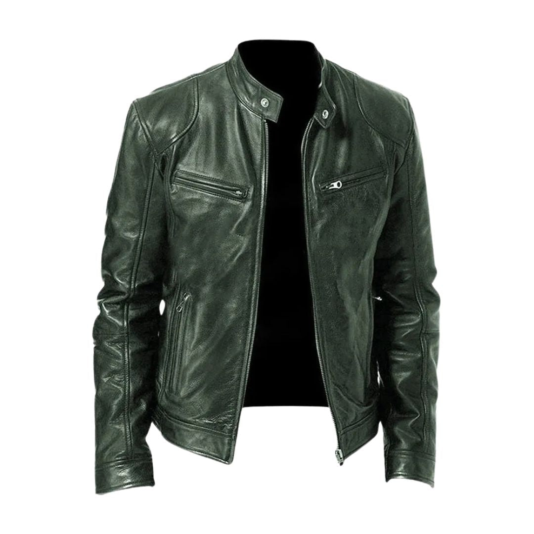 LALUNA | Leather jacket with relaxed fit