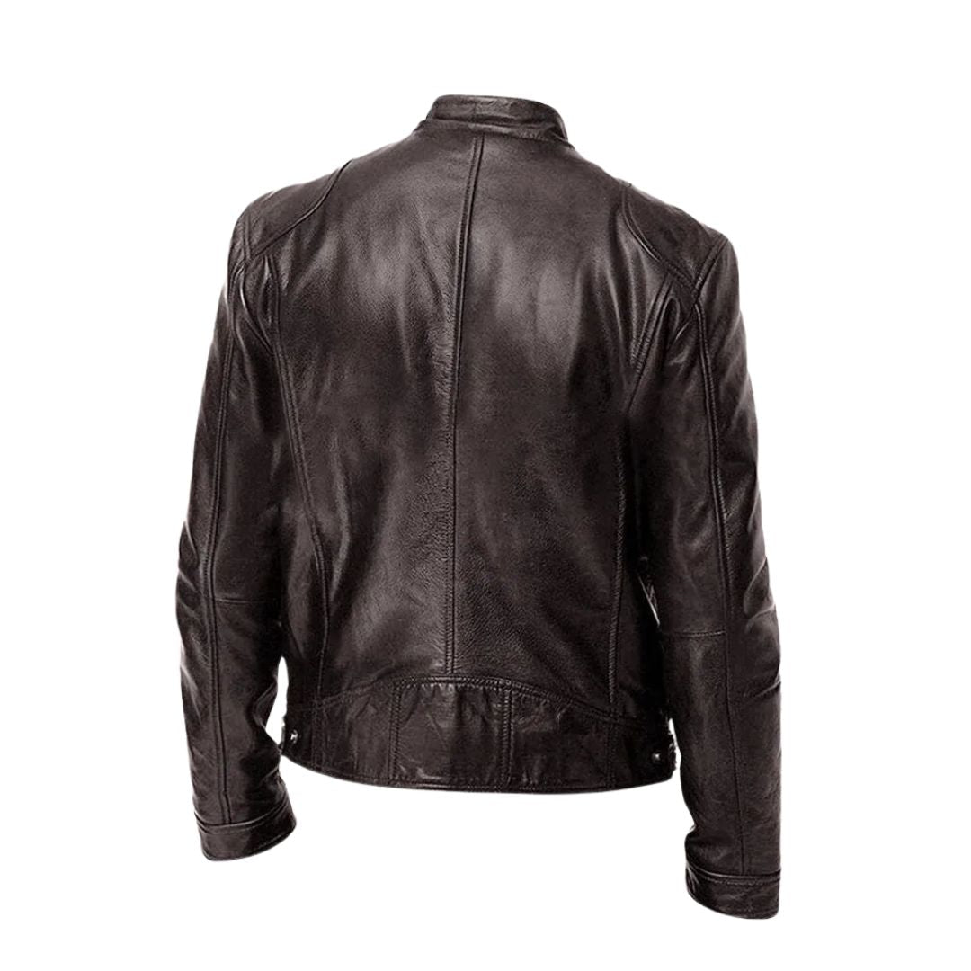 LALUNA | Leather jacket with relaxed fit