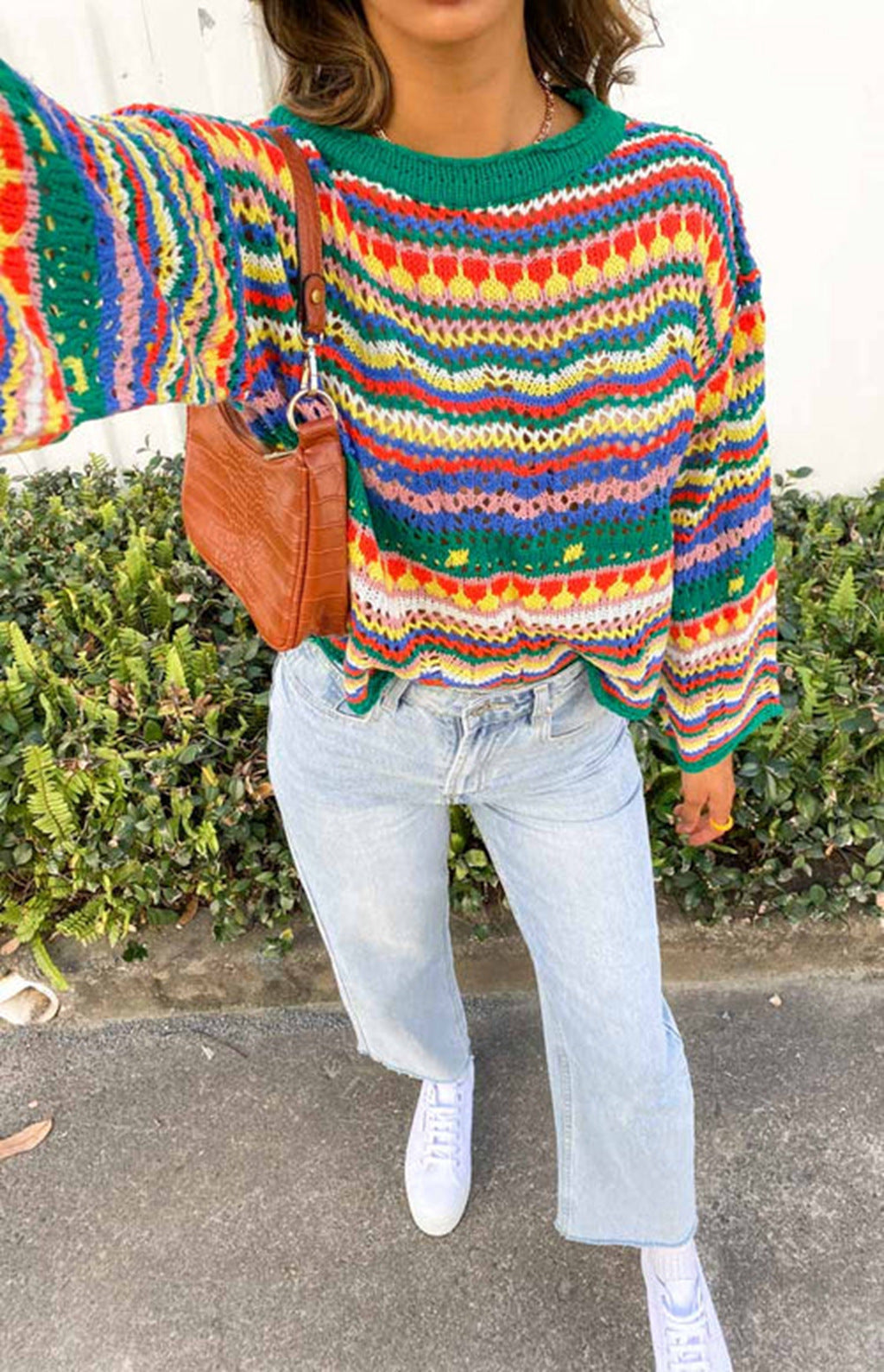 COLORPOP | Knitted jumper with colour-block detail