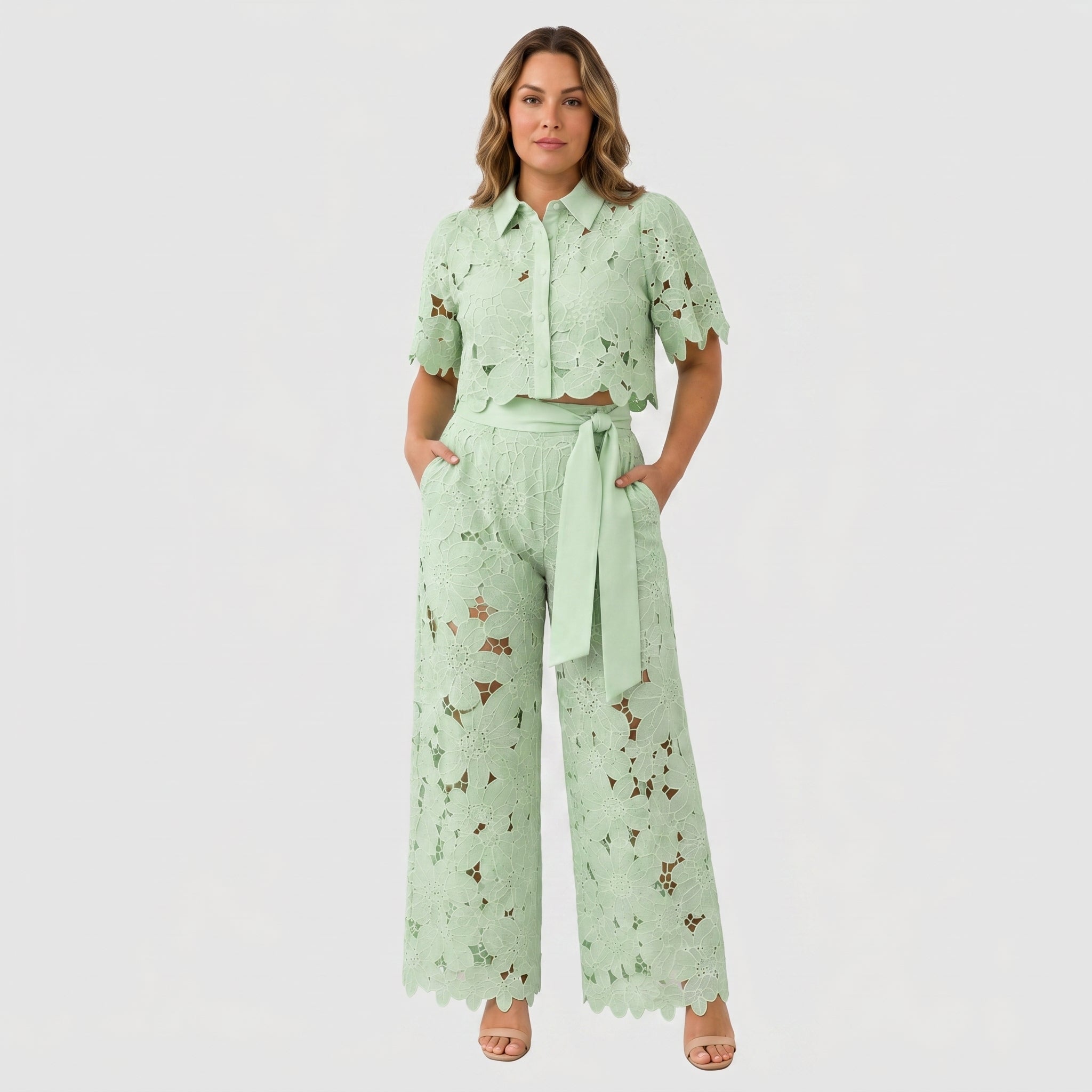 DIVINA | Set with wide-leg trousers