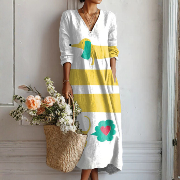 ZOE | Midi dress with abstract print