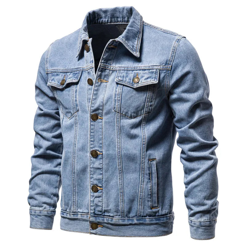 JASPER | Denim jacket with moto styling