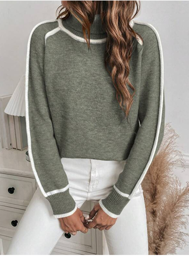 VERA | Turtleneck jumper with pattern detail