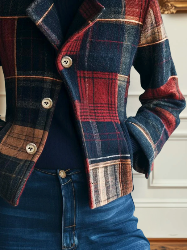 RUBY | Jacket with plaid pattern