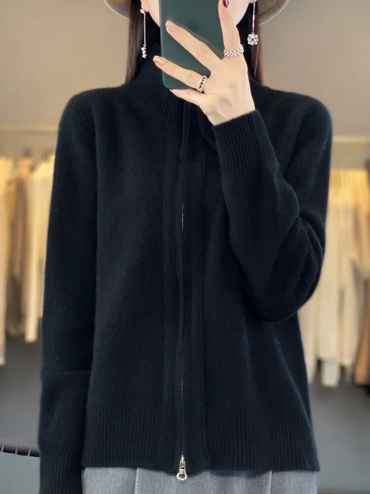 GEORGIA | Zip-up cardigan with pockets