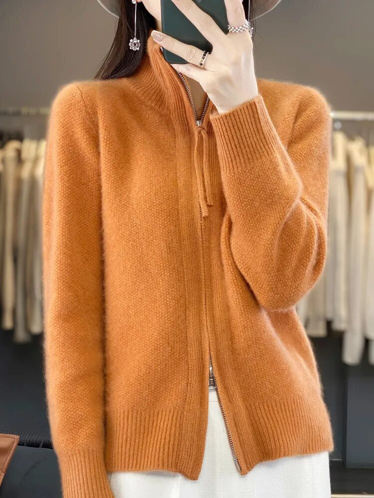 GEORGIA | Zip-up cardigan with pockets