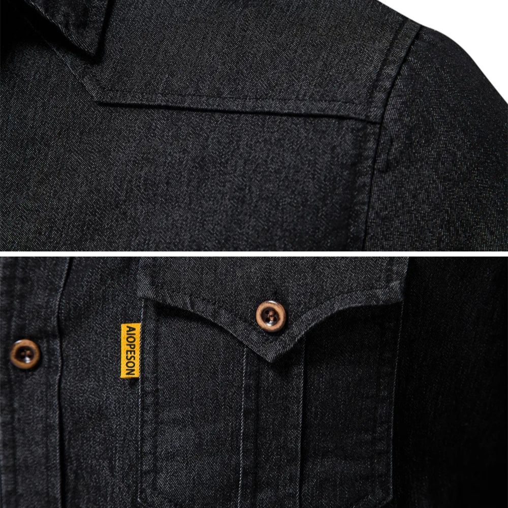 COOPER | Denim jacket with wooden buttons