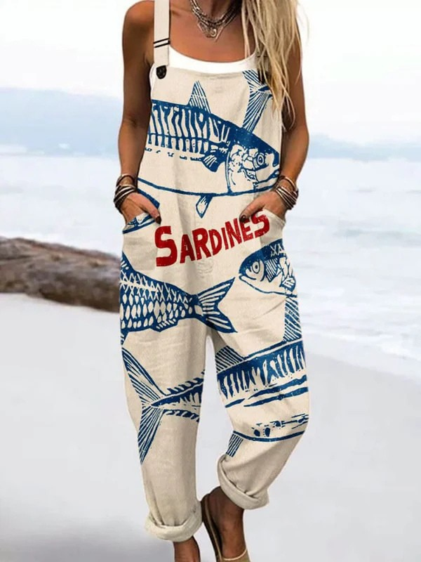DANI | Jumpsuit with sardine print